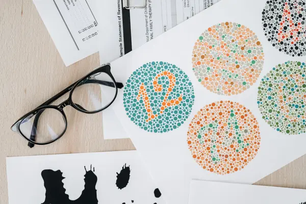 Ishihara colour vision test plates